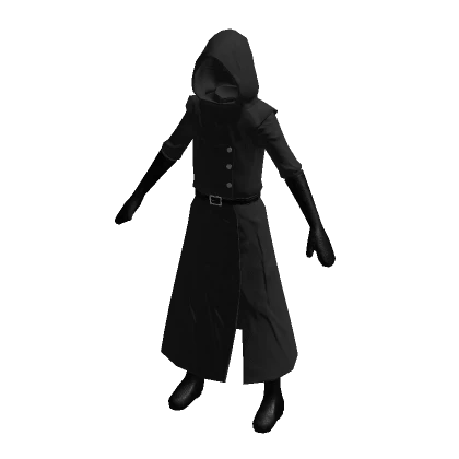 Black SCP 049 plague doctor robes with hood