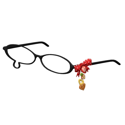 black igari mori teary y2k glasses fruits & ribbon