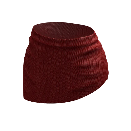 Y2K Red Side Split Skirt