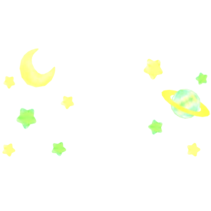 ♡ Cute Galactic Space Aura Green Yellow Pastel ♡