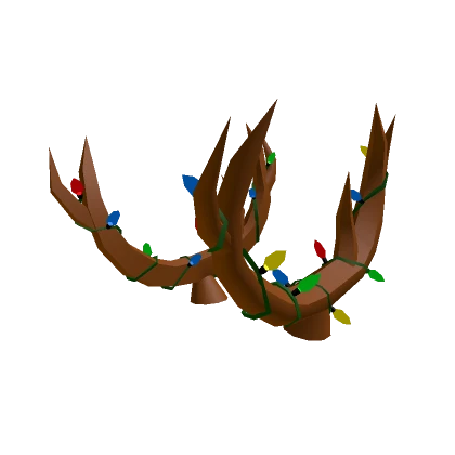 Christmas Light Antlers Brown