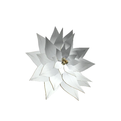 Trimmed Poinsettia Hair Clip White