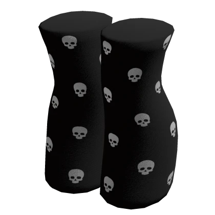 Chibi Doll Skull Thigh Socks 