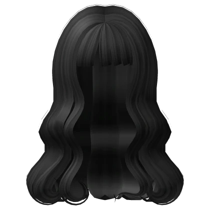 Soft Wavy Curly Long Hair in Black