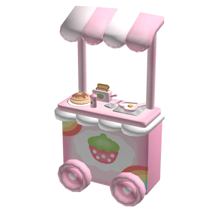 cute kawaii strawberry breakfast stand