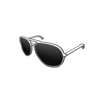 White Void Aviator Glasses - Cartoony Outline