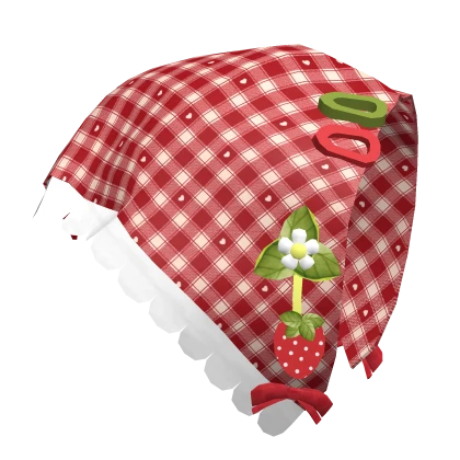 igari mori kei red cottage bandana cute strawberry