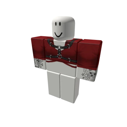 ❌GOTH TOP Red w harness ABS MAN