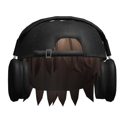 Messy Anime Hair w Distressed Hat Headphones