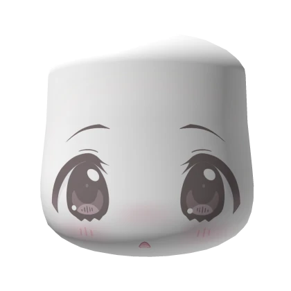 Happy Chibi Pastel Brown Eyes Face (Cheeks)