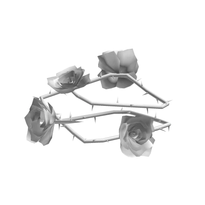 [Right] Shoulder Spiked White Roses