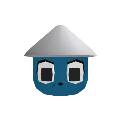 Smurf Cat Head With Recolorable Hat