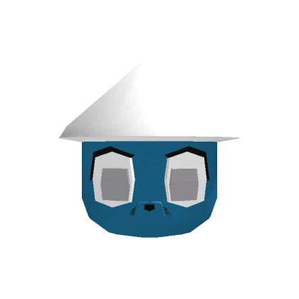 Smurf Cat Head With Recolorable Eyes