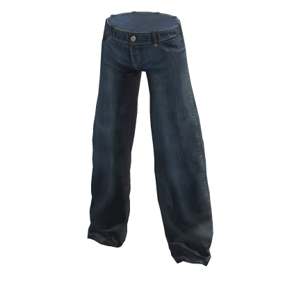 Distressed Washed Baggy Jeans