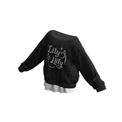 🍀Cute Off Shoulder Sweater(Black)