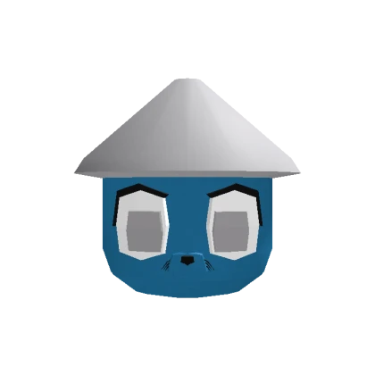 Smurf Cat Head With Recolorable Hat and Eyes