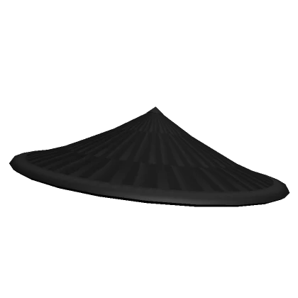 (Back Tilt) Black Samurai Hat