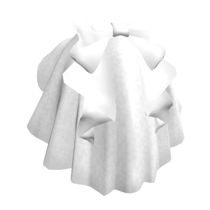 Graceful Bow Skirt - white