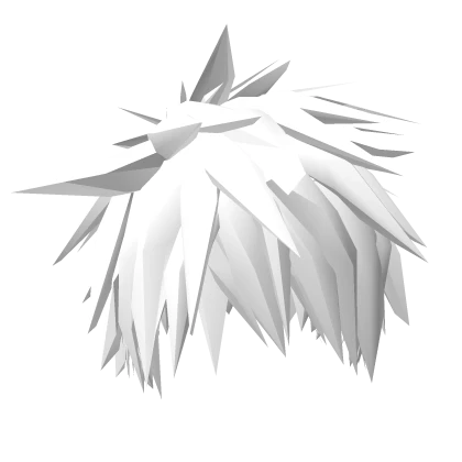 White Anime Messy Boy Emo Hair