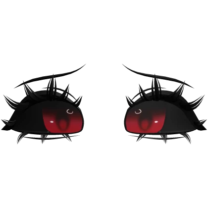 ♡ downturned chibi ghoul anime eyes w lashes