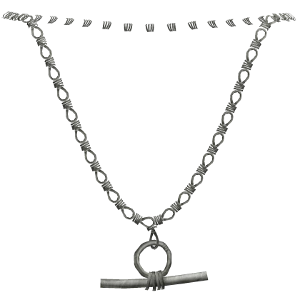 Brutalist Barbed Wire Silver Necklace