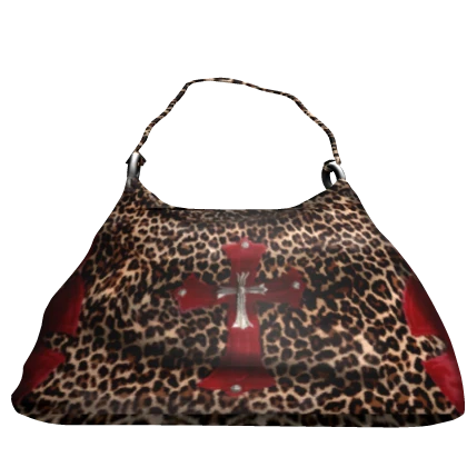 Red Cross Leopard Patch Bag