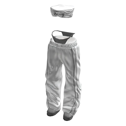White Baddie Outfit Sweatpants and Tank Top