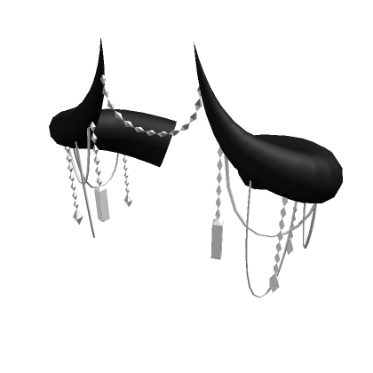 Black/Silver Jewelled Horns of the Abyss