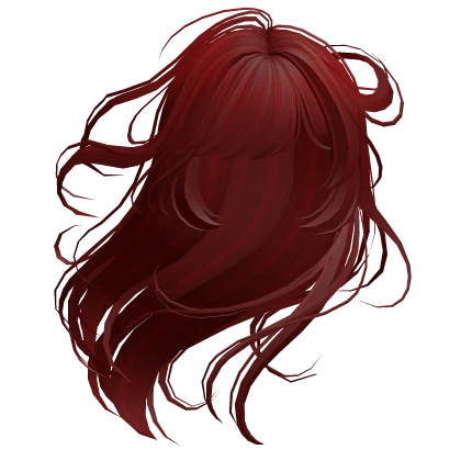 Red Anime Lost in the Wind Hair