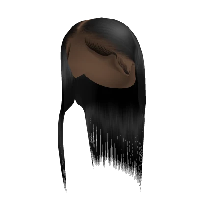 Tucked Middle Part Buss Down [Black]