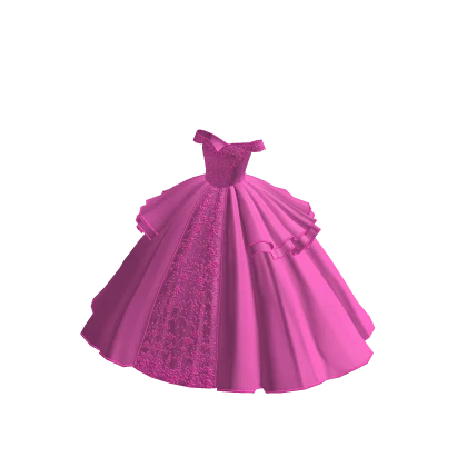 Hot pink Puffy victorian ball gown
