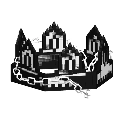 [GLITCH] White Chained Animated 8-Bit Crown