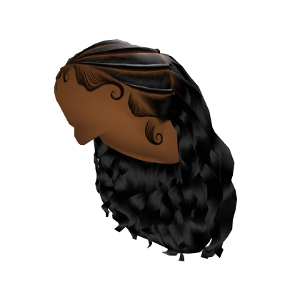 Front Twists Curly Summer Hair [Black]