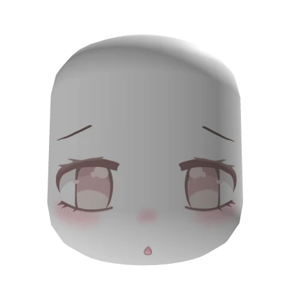 Cute Soft Shy Innocent Stare Chibi Mask Face