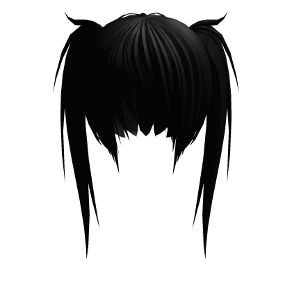 scene emo vkei ponytails || black