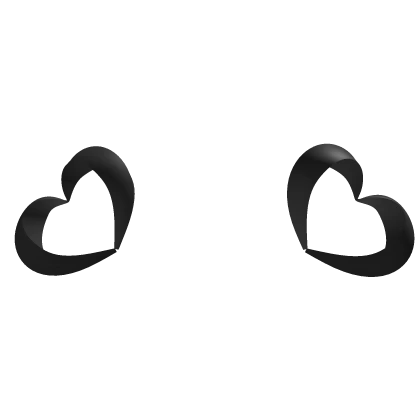 Anime Double Heart Ahoge/Cowlick black