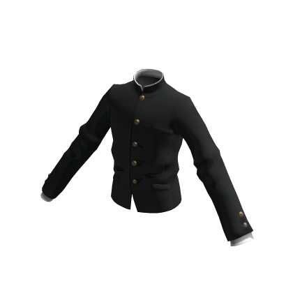 Japanese school uniform shirt and jacket black