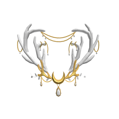 Celestial Antlers in white/gold