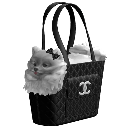 CC dog purse bag mcbling vintage 2000s black