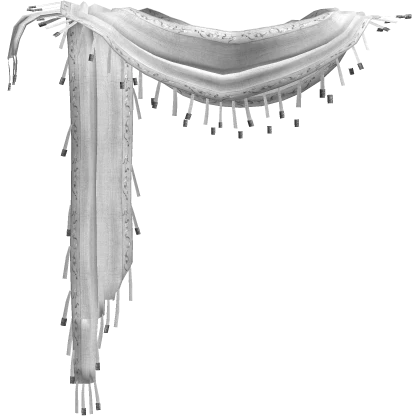 Gaian Temprit Rune Bead White Scarf