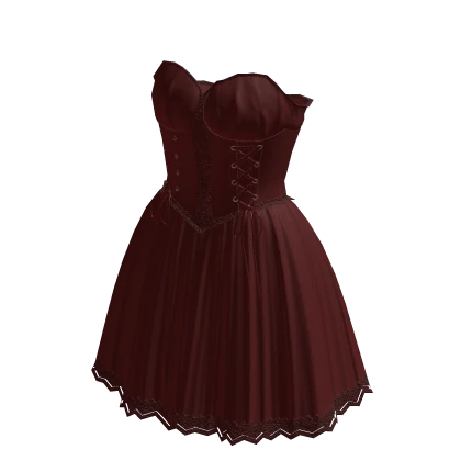 Red princess corset dress