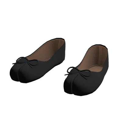 ☆ Designer Tabi Ballerina Flats in Black
