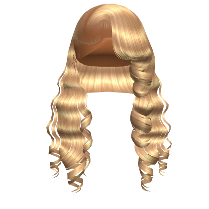 Chic Curled Side Part in Blonde