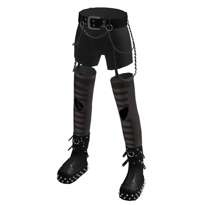Goth Boots and Jorts and Spikes