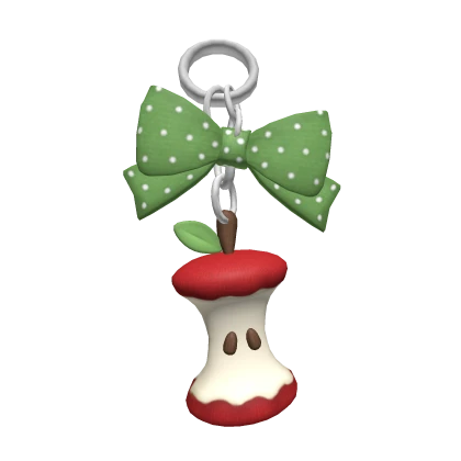 ♡ apple core keychain