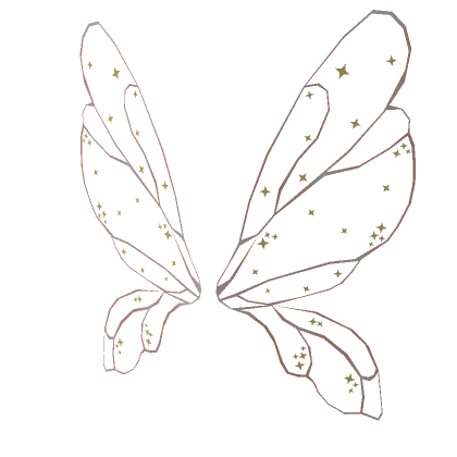 Translucent Pink Sparkly Fairy Wings