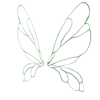 Translucent Green Butterfly Wings