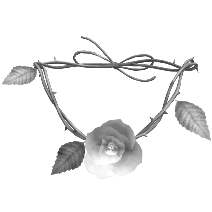 White Silver Rose Necklace [1.0]