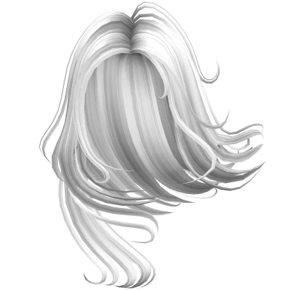 Silver White Wind Swept Long Flowing Anime Hair