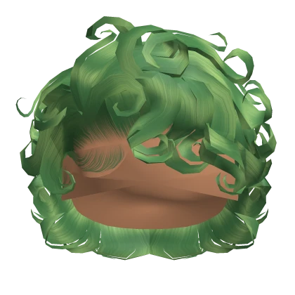 ☆ | Green Curly Bixie Cut